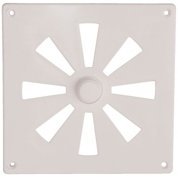 Grelha Ventiladora c/ Regulador PVC GVS-PVC 150x150mm branca 009.0089